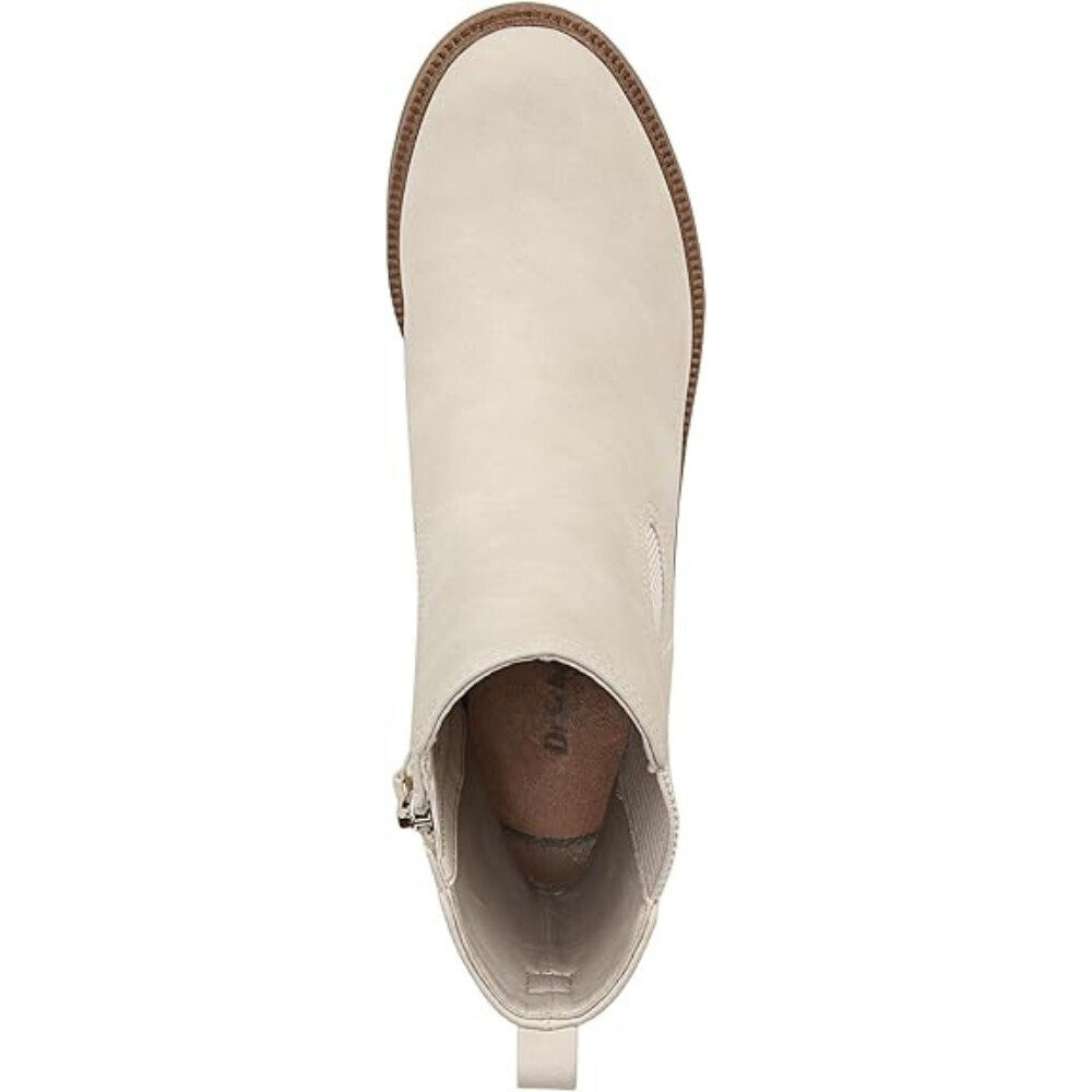 Dr. Scholl's Redux Boots Women's 11 Off White Block Heel Ankle Chelsea LION440 - Picture 3 of 12